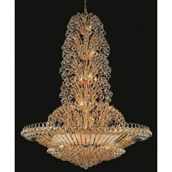 Elegant Lighting Sirius 43 Light Gold Chandelier Clear Spectra Swarovski Crystal