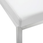 TOV Furniture Parma White Stainless Steel Counter Stool - Set of 2