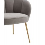 TOV Furniture Peony Grey Velvet Dining Chair
