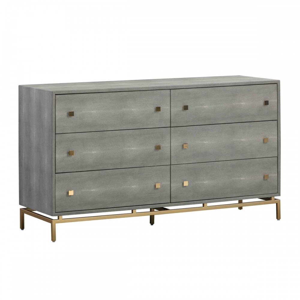 TOV Furniture Pesce Shagreen 6 Drawer Dresser