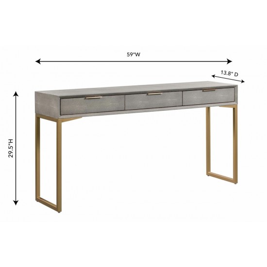 TOV Furniture Pesce Shagreen Console Table