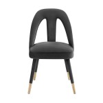 TOV Furniture Petra Dark Grey Velvet Side Chair