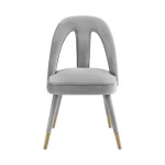 TOV Furniture Petra Light Grey Velvet Side Chair