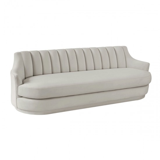 TOV Furniture Peyton Light Grey Velvet Sofa