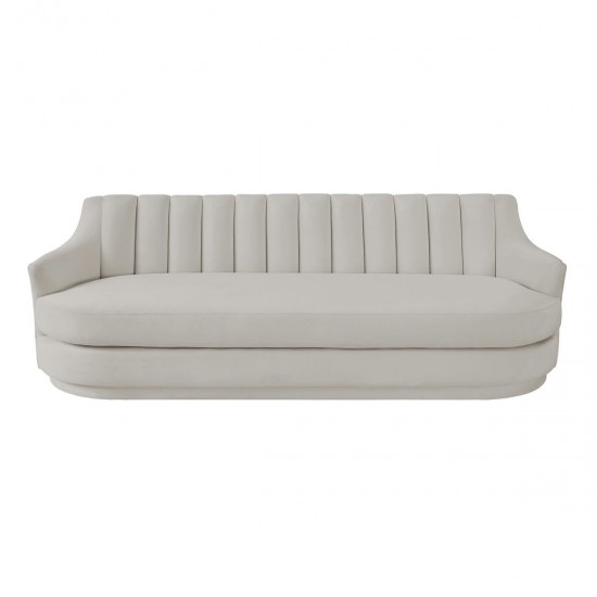 TOV Furniture Peyton Light Grey Velvet Sofa