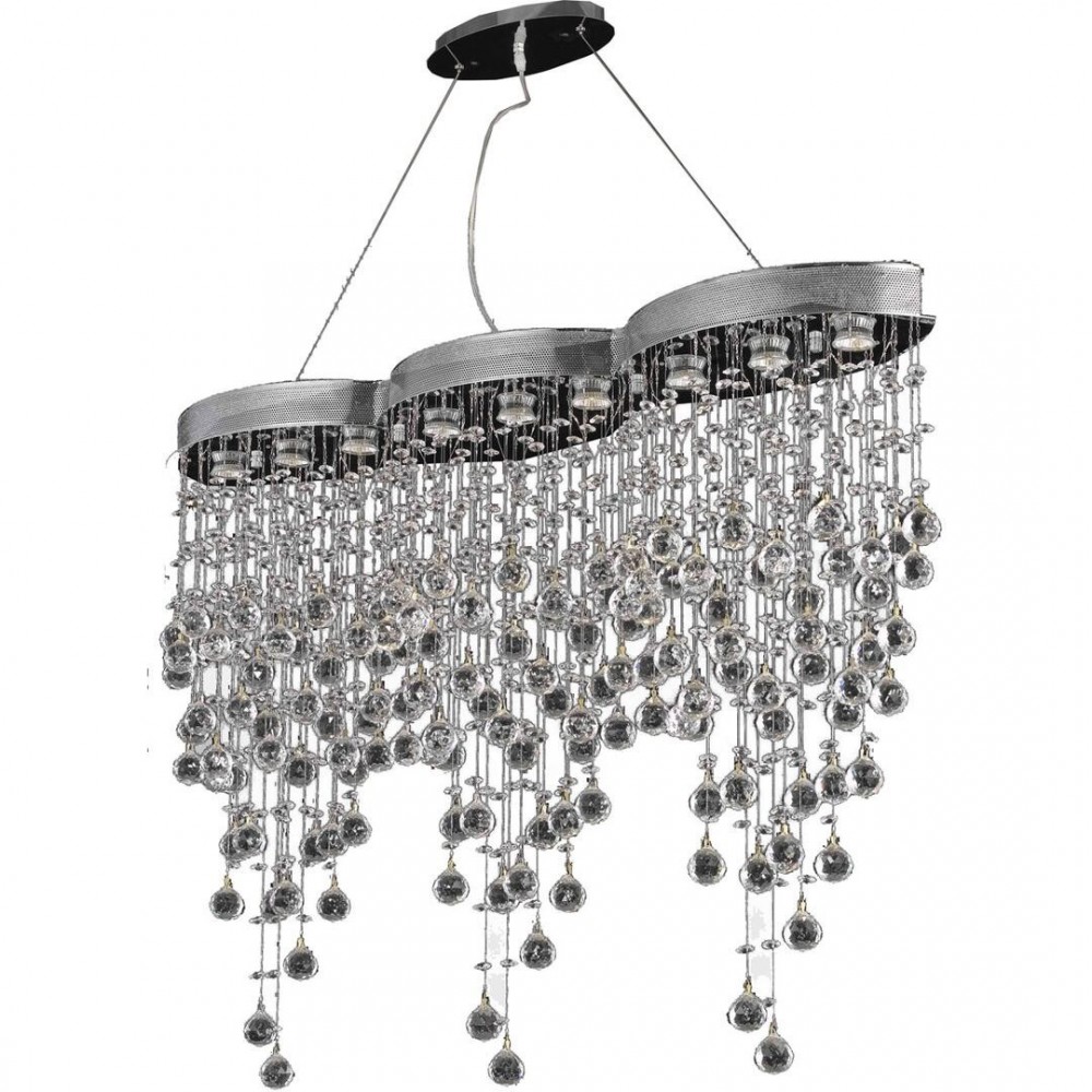 Elegant Lighting Galaxy 9 Light Chrome Chandelier Clear Swarovski Elements Crystal