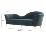 TOV Furniture Plato Grey Velvet Sofa