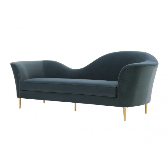 TOV Furniture Plato Grey Velvet Sofa