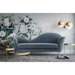 TOV Furniture Plato Grey Velvet Sofa