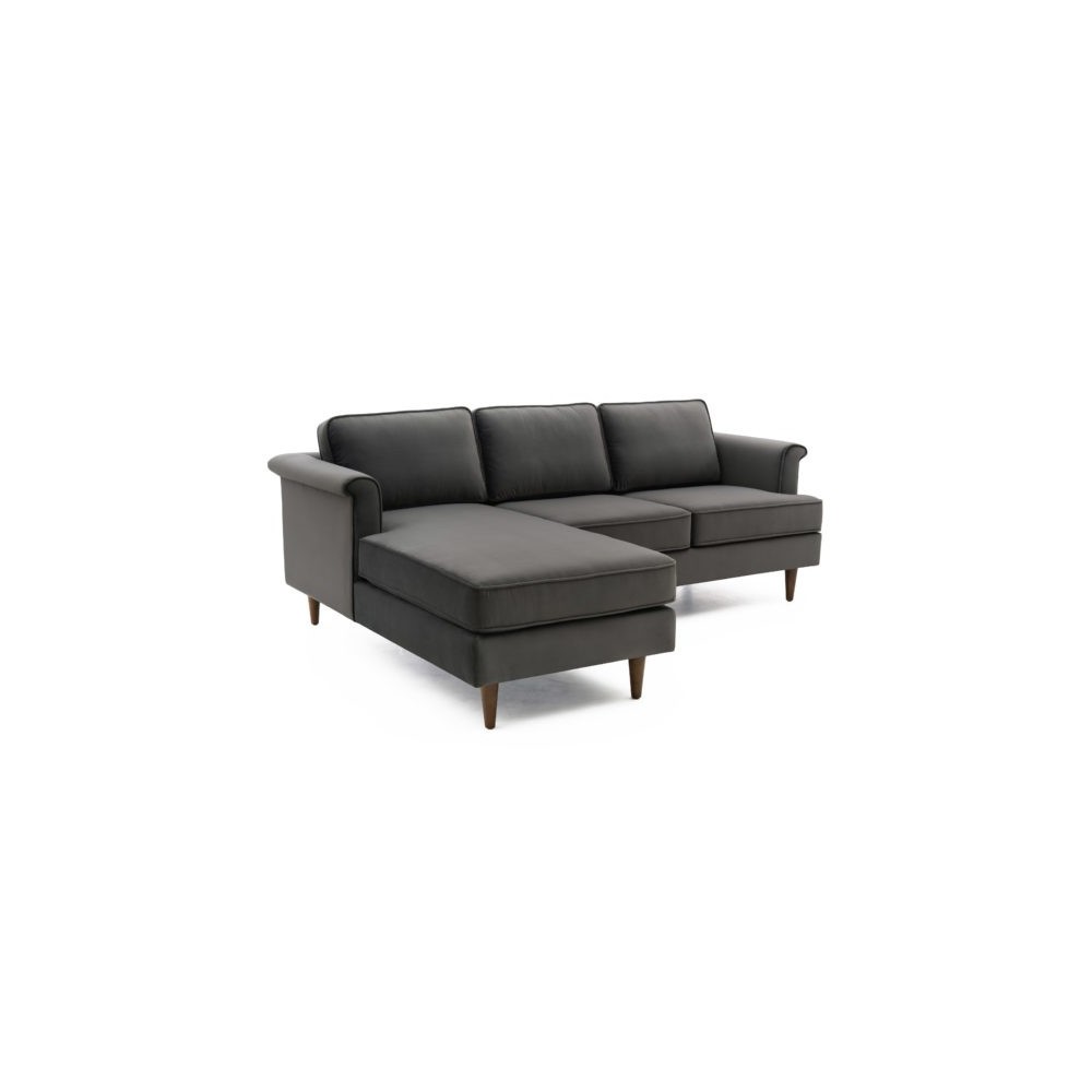 TOV Furniture Porter Grey Velvet Sectional LAF