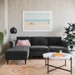 TOV Furniture Porter Grey Velvet Sectional LAF