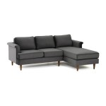 TOV Furniture Porter Grey Velvet Sectional RAF