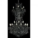 Elegant Lighting Maria Theresa 25 Light Black Chandelier Jet (Black) Swarovski Elements Crystal