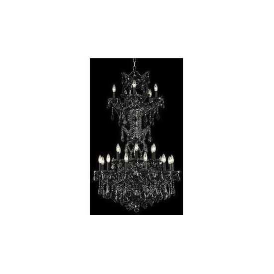 Elegant Lighting Maria Theresa 25 Light Black Chandelier Jet (Black) Swarovski Elements Crystal