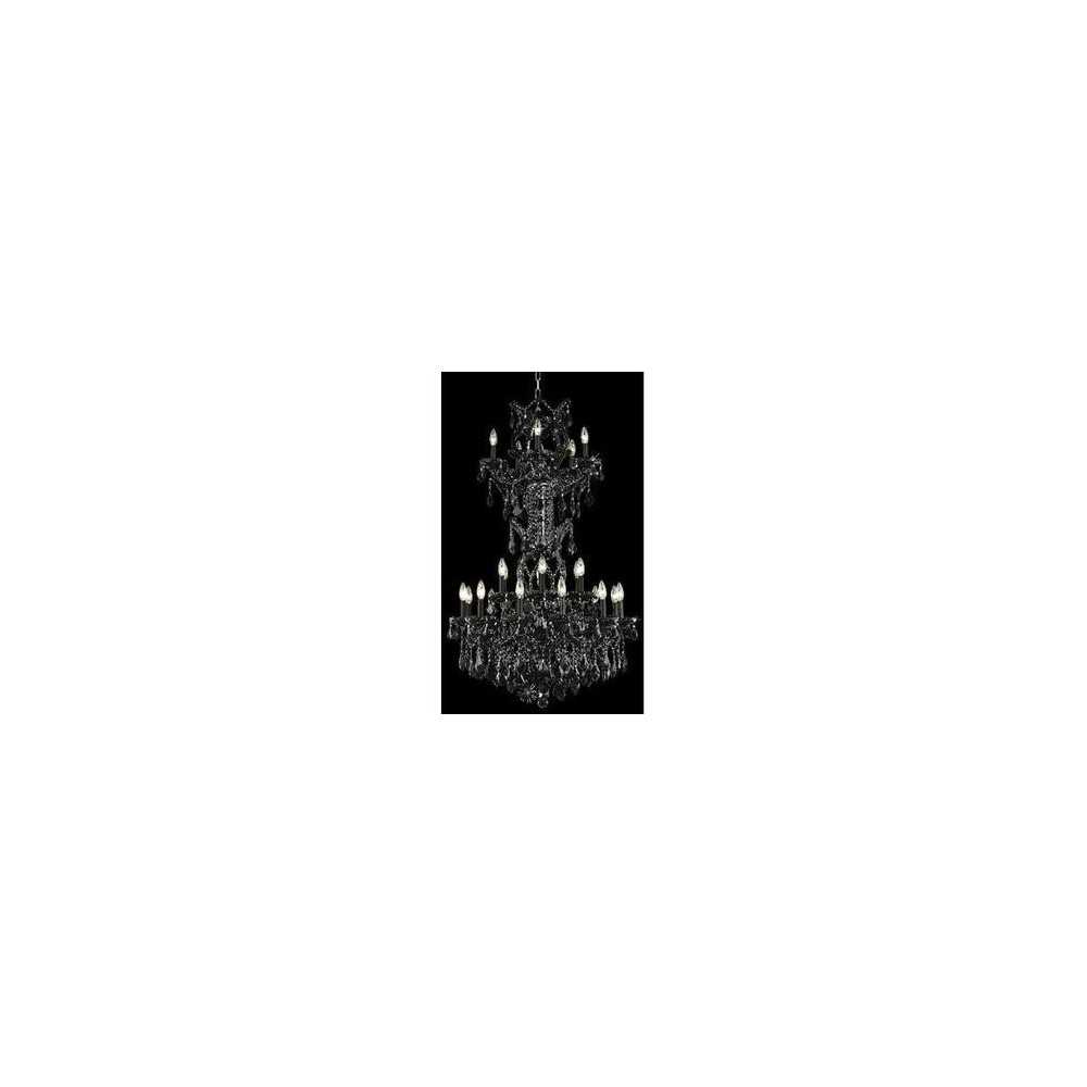 Elegant Lighting Maria Theresa 25 Light Black Chandelier Jet (Black) Swarovski Elements Crystal