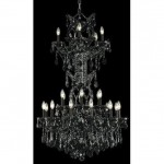 Elegant Lighting Maria Theresa 25 Light Black Chandelier Jet (Black) Swarovski Elements Crystal