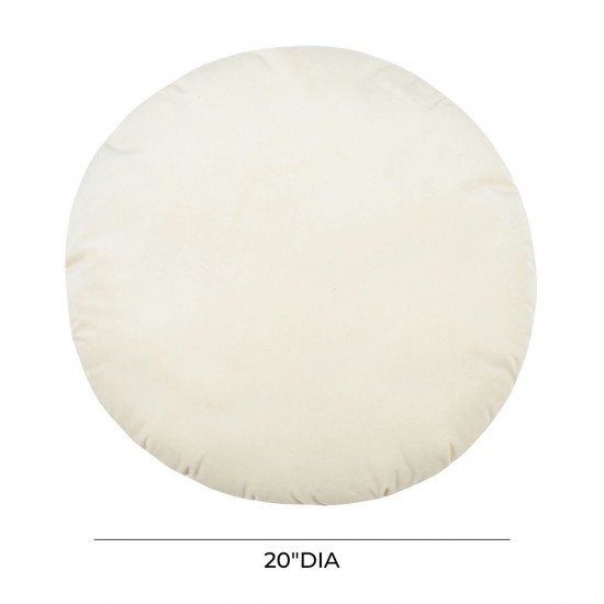 TOV Furniture Potter 20" Cream Velvet Pillow