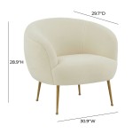 TOV Furniture Presley Faux Sheepskin Chair