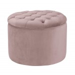 TOV Furniture Queen Mauve Velvet Storage Ottoman