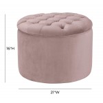 TOV Furniture Queen Mauve Velvet Storage Ottoman