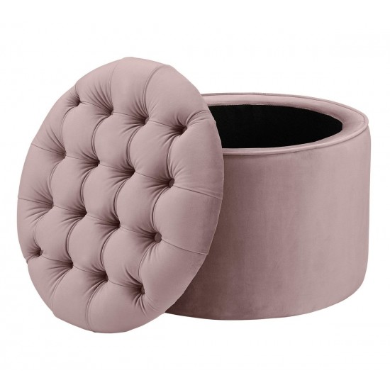 TOV Furniture Queen Mauve Velvet Storage Ottoman