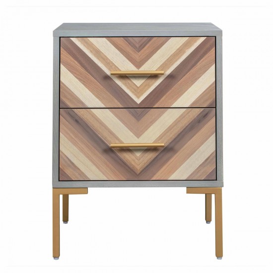 TOV Furniture Quinn Grey Side Table