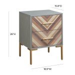 TOV Furniture Quinn Grey Side Table