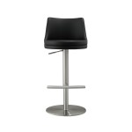 TOV Furniture Reagan Black and Silver Adjustable Stool