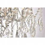 Elegant Lighting Maria Theresa 6 Light Chrome Flush Mount Clear Swarovski Elements Crystal