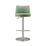 TOV Furniture Reagan Sea Foam Green and Silver Adjustable Stool