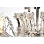 Elegant Lighting Maria Theresa 6 Light Chrome Flush Mount Clear Swarovski Elements Crystal