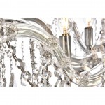 Elegant Lighting Maria Theresa 6 Light Chrome Flush Mount Clear Swarovski Elements Crystal