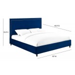 TOV Furniture Reed Navy Velvet Bed in Queen