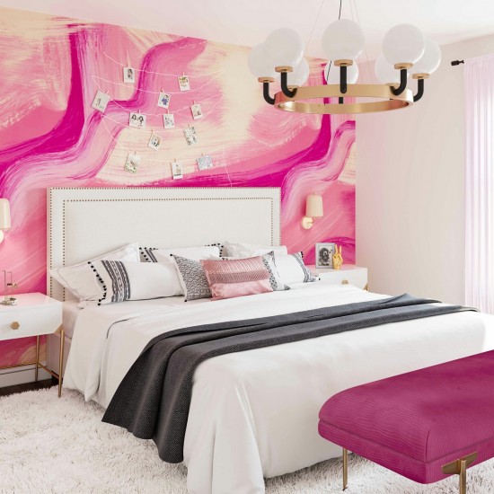 TOV Furniture Reed White Velvet Bed in Queen