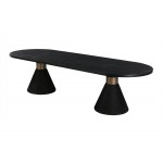 TOV Furniture Rishi Black Rope Oval Table