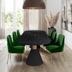 TOV Furniture Rishi Black Rope Oval Table