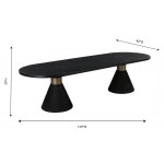 TOV Furniture Rishi Black Rope Oval Table