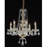 Elegant Lighting Princeton 6 Light Gold Chandelier Clear Royal Cut Crystal