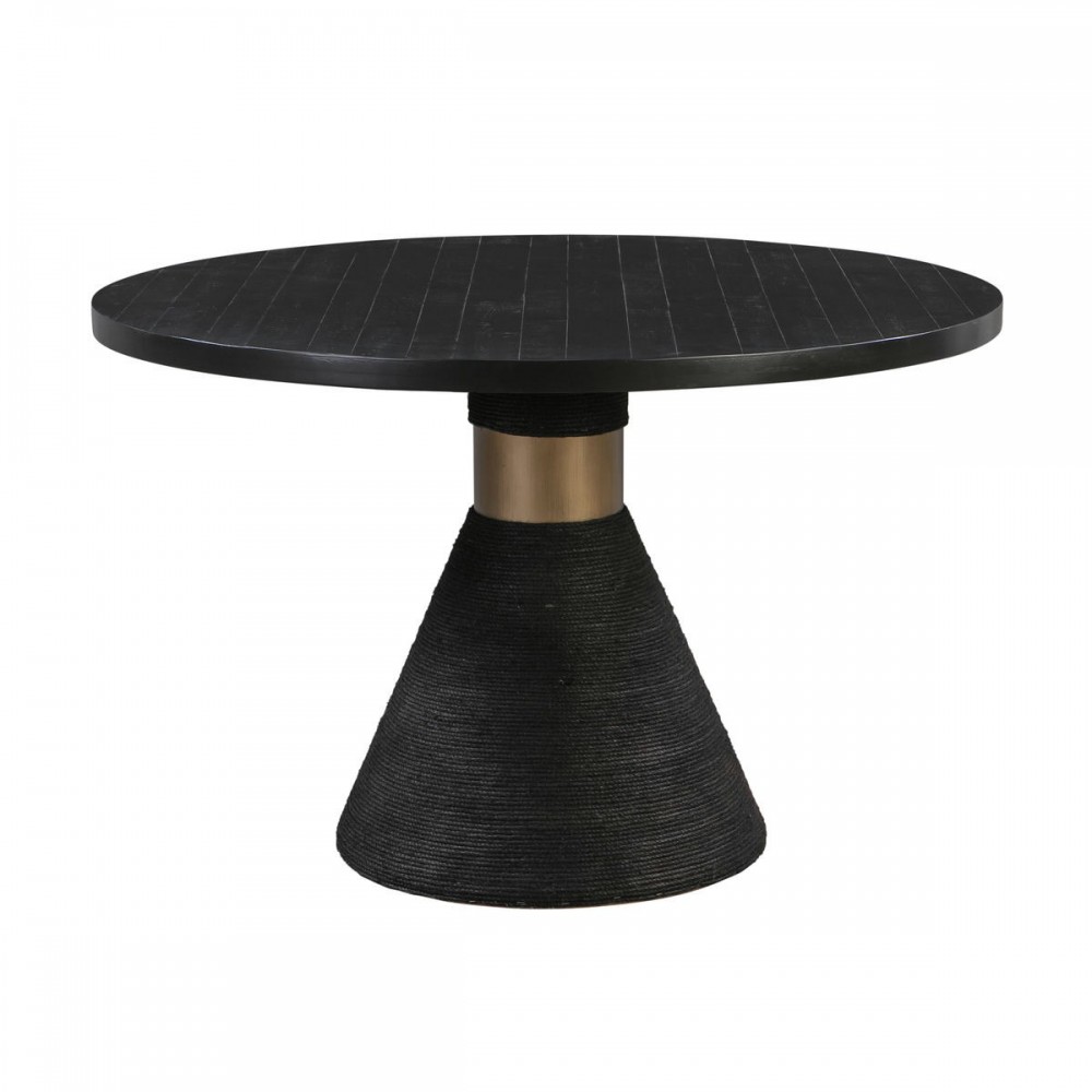 TOV Furniture Rishi Black Rope Round Table TOV Furniture Rishi Black Rope Round Table