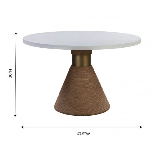 TOV Furniture Rishi Natural Rope Round Table