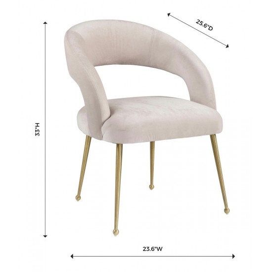 TOV Furniture Rocco Blush Velvet Dining Chair