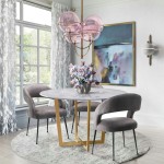 TOV Furniture Rocco Grey Velvet Dining Chair