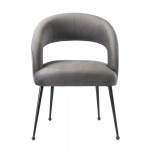 TOV Furniture Rocco Grey Velvet Dining Chair