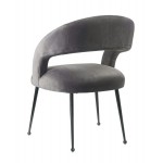 TOV Furniture Rocco Grey Velvet Dining Chair