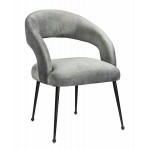 TOV Furniture Rocco Slub Grey Dining Chair