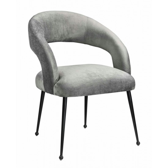 TOV Furniture Rocco Slub Grey Dining Chair