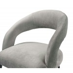 TOV Furniture Rocco Slub Grey Dining Chair