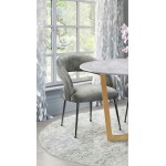 TOV Furniture Rocco Slub Grey Dining Chair