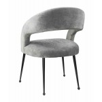 TOV Furniture Rocco Slub Grey Dining Chair