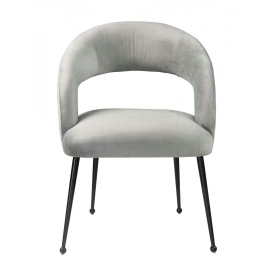 TOV Furniture Rocco Slub Grey Dining Chair